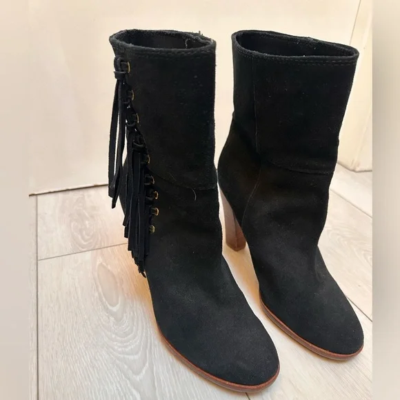 COACH Tamsin Black Suede Booties, Size 10 never worn - Picture 5 of 10